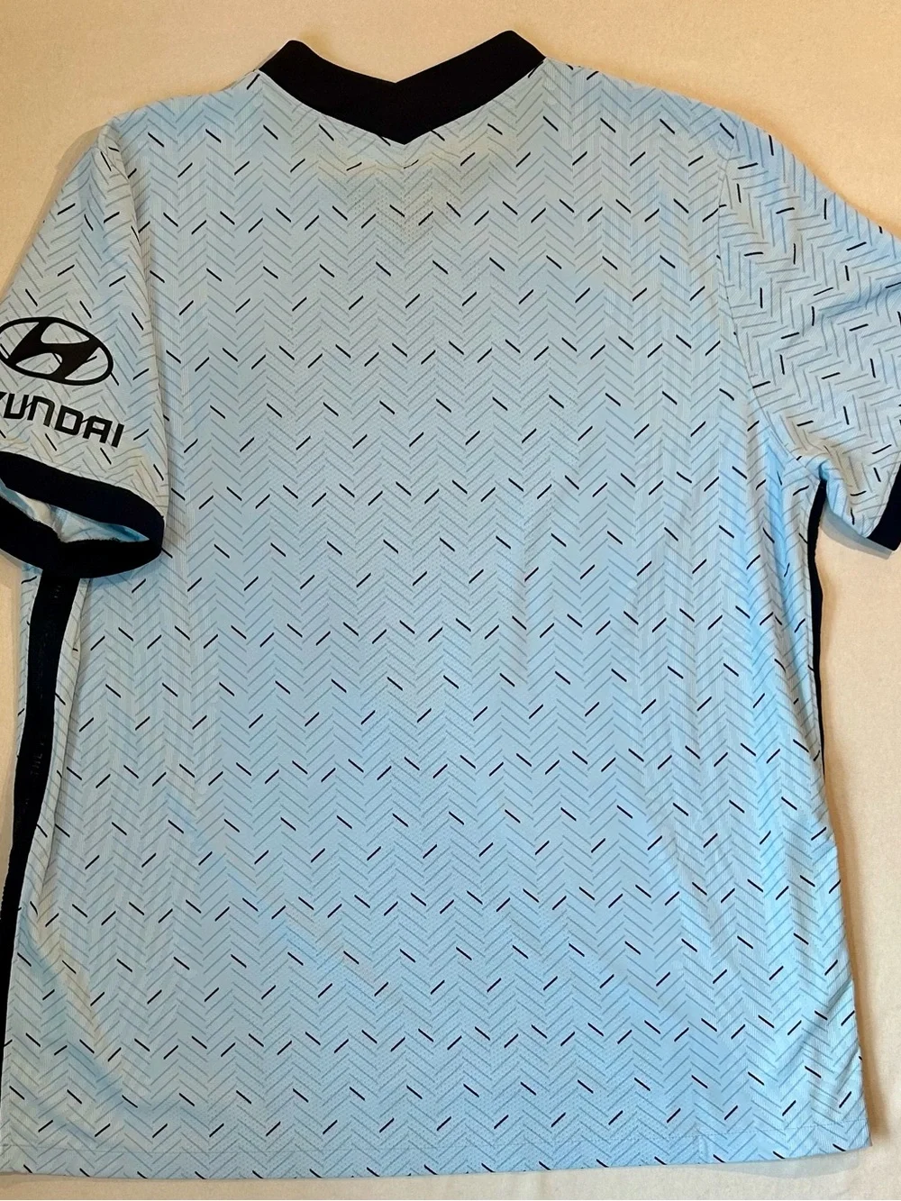 Nike Chelsea Light Blue Football Jersey with Navy Trim